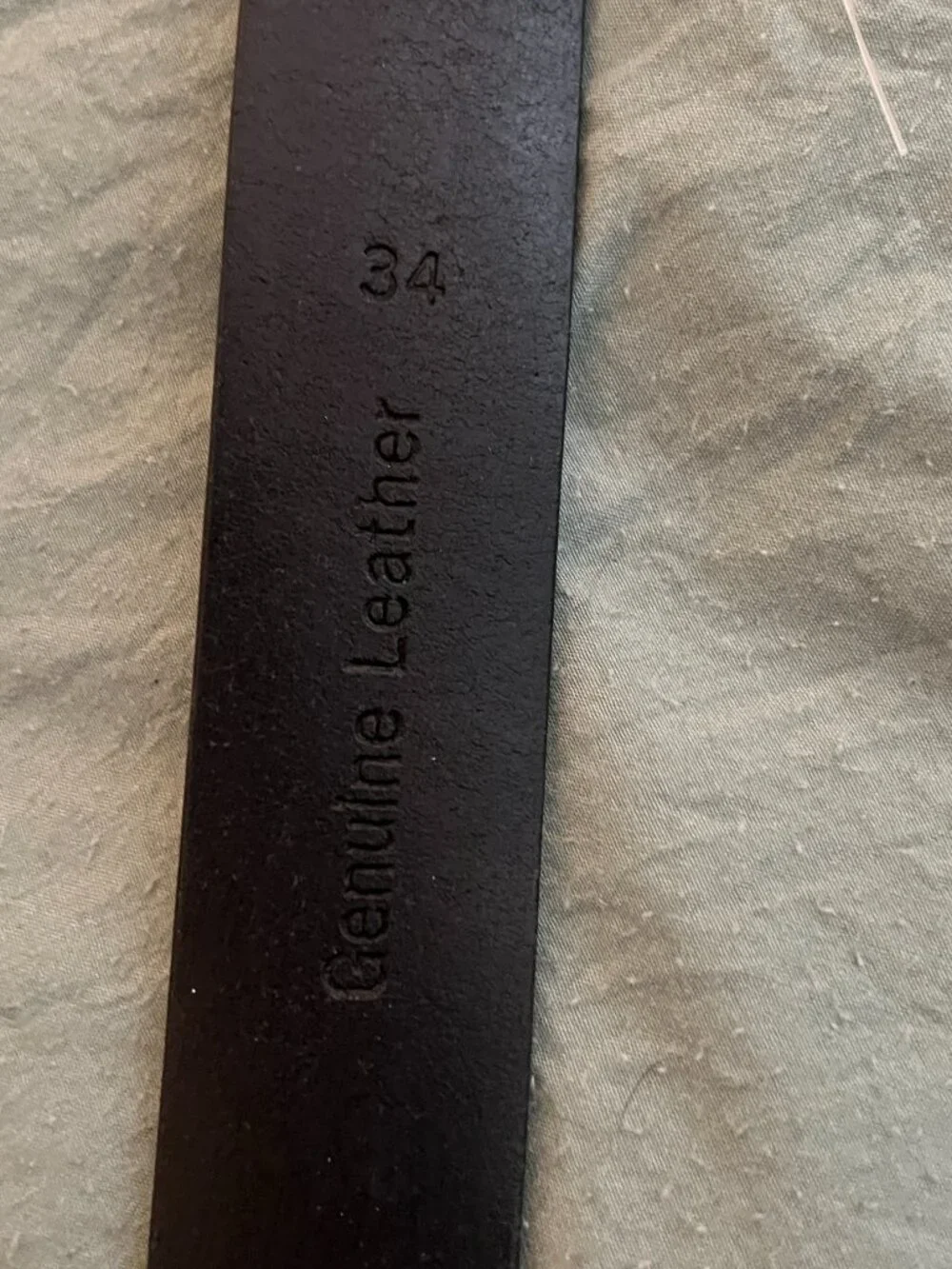 Timberland Genuine Leather Belt Black Silver Buckle Men's Size 34 Workwear